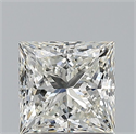 Natural Diamond 0.90 Carats, Princess with  Cut, I Color, VS2 Clarity and Certified by GIA