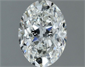 Natural Diamond 0.90 Carats, Oval with  Cut, H Color, VVS2 Clarity and Certified by GIA