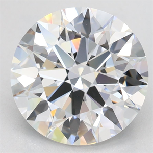 Picture of Lab Grown Diamond 3.28 Carats, Round with Excellent Cut, D Color, IF Clarity and Certified by GIA