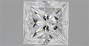 Picture of Natural Diamond 0.50 Carats, Princess with  Cut, D Color, SI1 Clarity and Certified by GIA