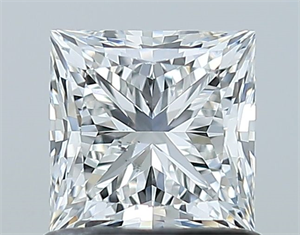 Picture of Natural Diamond 1.01 Carats, Princess with  Cut, E Color, SI1 Clarity and Certified by GIA