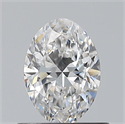 Natural Diamond 0.60 Carats, Oval with  Cut, E Color, VVS2 Clarity and Certified by GIA
