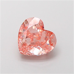 Picture of Lab Grown Diamond 1.91 Carats, Heart with  Cut, Fancy Vivid Pink Color, VS1 Clarity and Certified by IGI