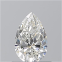 Diamante Natural 0.70 quilates, De pera , Color H, claridad SI1 y certificado GIA