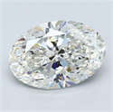 Diamante Natural 4.01 quilates, Ovalado , Color H, claridad SI1 y certificado GIA