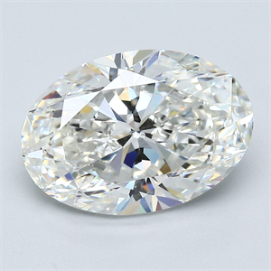 Foto Diamante Natural 4.01 quilates, Ovalado , Color H, claridad SI1 y certificado GIA de