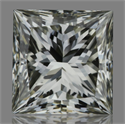 Natural Diamond 0.50 Carats, Princess with  Cut, J Color, VS1 Clarity and Certified by GIA