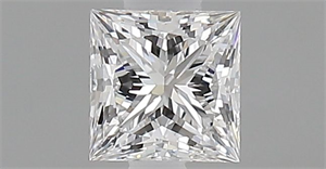 Picture of Natural Diamond 0.33 Carats, Princess with  Cut, D Color, VS1 Clarity and Certified by GIA