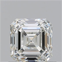 Natural Diamond 0.90 Carats, Asscher with  Cut, I Color, IF Clarity and Certified by GIA
