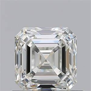Picture of Natural Diamond 0.90 Carats, Asscher with  Cut, I Color, IF Clarity and Certified by GIA