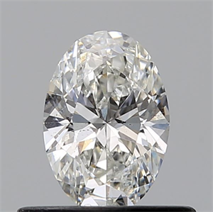 Picture of Natural Diamond 0.40 Carats, Oval with  Cut, H Color, SI1 Clarity and Certified by GIA