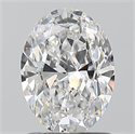 Natural Diamond 1.20 Carats, Oval with  Cut, D Color, SI2 Clarity and Certified by GIA