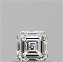 Natural Diamond 0.51 Carats, Asscher with  Cut, H Color, VVS1 Clarity and Certified by GIA