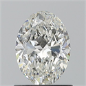 Natural Diamond 0.90 Carats, Oval with  Cut, G Color, SI1 Clarity and Certified by GIA