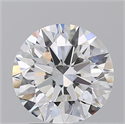 Natural Diamond 2.50 Carats, Round with Excellent Cut, F Color, VVS2 Clarity and Certified by GIA