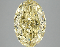Picture of Lab Grown Diamond 5.06 Carats, Oval with  Cut, Fancy Intense Yellow Color, VVS2 Clarity and Certified by IGI