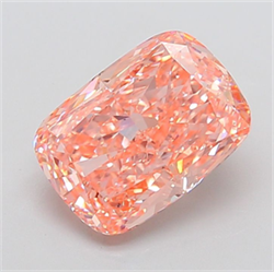Picture of Lab Grown Diamond 6.02 Carats, CUSHION MODIFIED with  Cut, Fancy Vivid Pink Color, VS1 Clarity and Certified by IGI