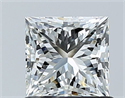 Natural Diamond 1.01 Carats, Princess with  Cut, H Color, VS2 Clarity and Certified by GIA