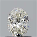 Natural Diamond 0.53 Carats, Oval with  Cut, J Color, VS1 Clarity and Certified by GIA