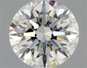 Picture of Natural Diamond 0.51 Carats, Round with Excellent Cut, H Color, VVS1 Clarity and Certified by GIA