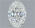 Natural Diamond 0.57 Carats, Oval with  Cut, G Color, SI1 Clarity and Certified by GIA