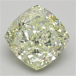Picture of Lab Grown Diamond 1.20 Carats, CUSHION MODIFIED with  Cut, Fancy Light Yellow Color, IF Clarity and Certified by IGI