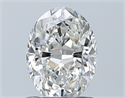 Natural Diamond 1.01 Carats, Oval with  Cut, H Color, SI1 Clarity and Certified by GIA