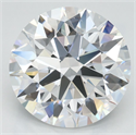 Lab Grown Diamond 3.72 Carats, Round with Excellent Cut, D Color, VVS1 Clarity and Certified by GIA