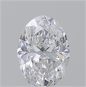 Natural Diamond 0.92 Carats, Oval with  Cut, D Color, SI2 Clarity and Certified by GIA