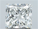 Natural Diamond 1.02 Carats, Princess with  Cut, I Color, VS1 Clarity and Certified by GIA