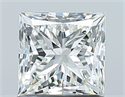 Natural Diamond 1.02 Carats, Princess with  Cut, I Color, VS1 Clarity and Certified by GIA