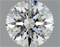 Natural Diamond 0.51 Carats, Round with Excellent Cut, H Color, VVS1 Clarity and Certified by GIA