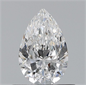 Natural Diamond 0.53 Carats, Pear with  Cut, D Color, VVS2 Clarity and Certified by GIA