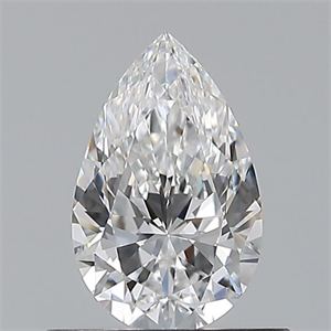 Picture of Natural Diamond 0.53 Carats, Pear with  Cut, D Color, VVS2 Clarity and Certified by GIA