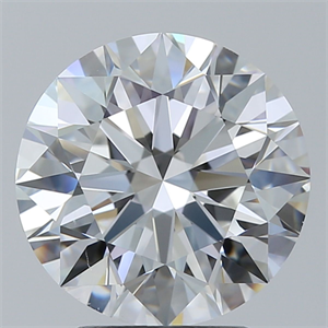 Picture of Natural Diamond 3.01 Carats, Round with Excellent Cut, F Color, VS2 Clarity and Certified by GIA