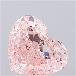 Picture of Lab Grown Diamond 16.08 Carats, Heart with  Cut, Fancy Vivid Pink Color, VVS2 Clarity and Certified by IGI