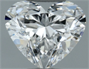 Natural Diamond 0.50 Carats, Heart with  Cut, E Color, VS2 Clarity and Certified by GIA