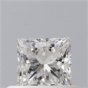 Natural Diamond 0.41 Carats, Princess with  Cut, F Color, SI1 Clarity and Certified by GIA