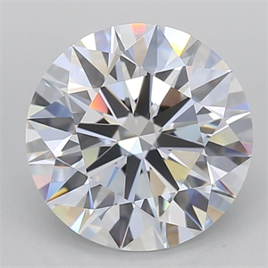 Picture of Lab Grown Diamond 3.07 Carats, Round with Excellent Cut, D Color, IF Clarity and Certified by GIA