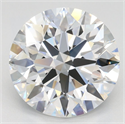 Lab Grown Diamond 3.18 Carats, Round with Ideal Cut, D Color, VVS1 Clarity and Certified by IGI