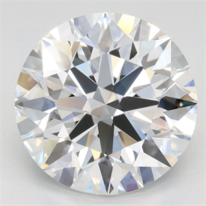 Picture of Lab Grown Diamond 3.18 Carats, Round with Ideal Cut, D Color, VVS1 Clarity and Certified by IGI
