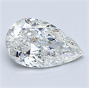 Diamante Natural 3.50 quilates, De pera , Color H, claridad SI1 y certificado GIA