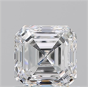 Natural Diamond 0.90 Carats, Asscher with  Cut, E Color, VVS1 Clarity and Certified by GIA
