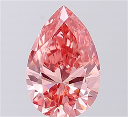 Picture of Lab Grown Diamond 1.78 Carats, Pear with  Cut, Fancy Vivid Pink Color, VS2 Clarity and Certified by IGI