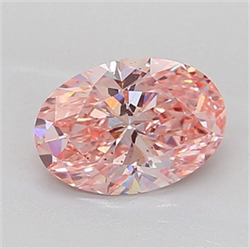 Picture of Lab Grown Diamond 2.03 Carats, Oval with  Cut, Fancy Vivid Pink Color, VS2 Clarity and Certified by IGI