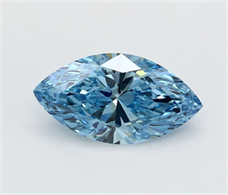 Picture of Lab Grown Diamond 3.54 Carats, Marquise with  Cut, Fancy Vivid Blue Color, VVS2 Clarity and Certified by IGI