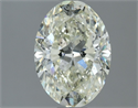 Natural Diamond 1.50 Carats, Oval with  Cut, K Color, SI2 Clarity and Certified by IGI