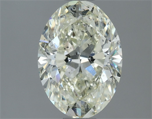 Picture of Natural Diamond 1.50 Carats, Oval with  Cut, K Color, SI2 Clarity and Certified by IGI