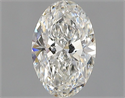 Natural Diamond 0.53 Carats, Oval with  Cut, H Color, VS1 Clarity and Certified by GIA