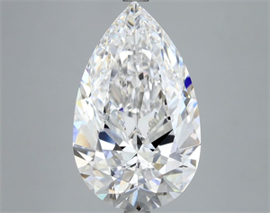Picture of Natural Diamond 5.02 Carats, Pear with  Cut, D Color, FL Clarity and Certified by GIA